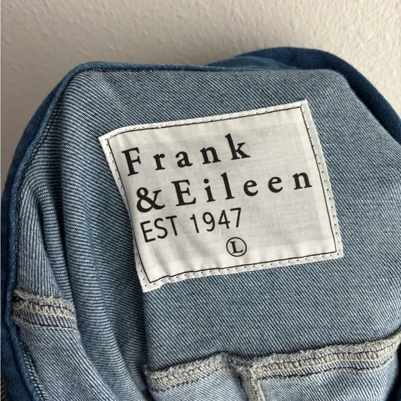 Frank & Eileen Ireland Italian Dream Denim Playsuit Romper Size Large - Picture 11 of 11